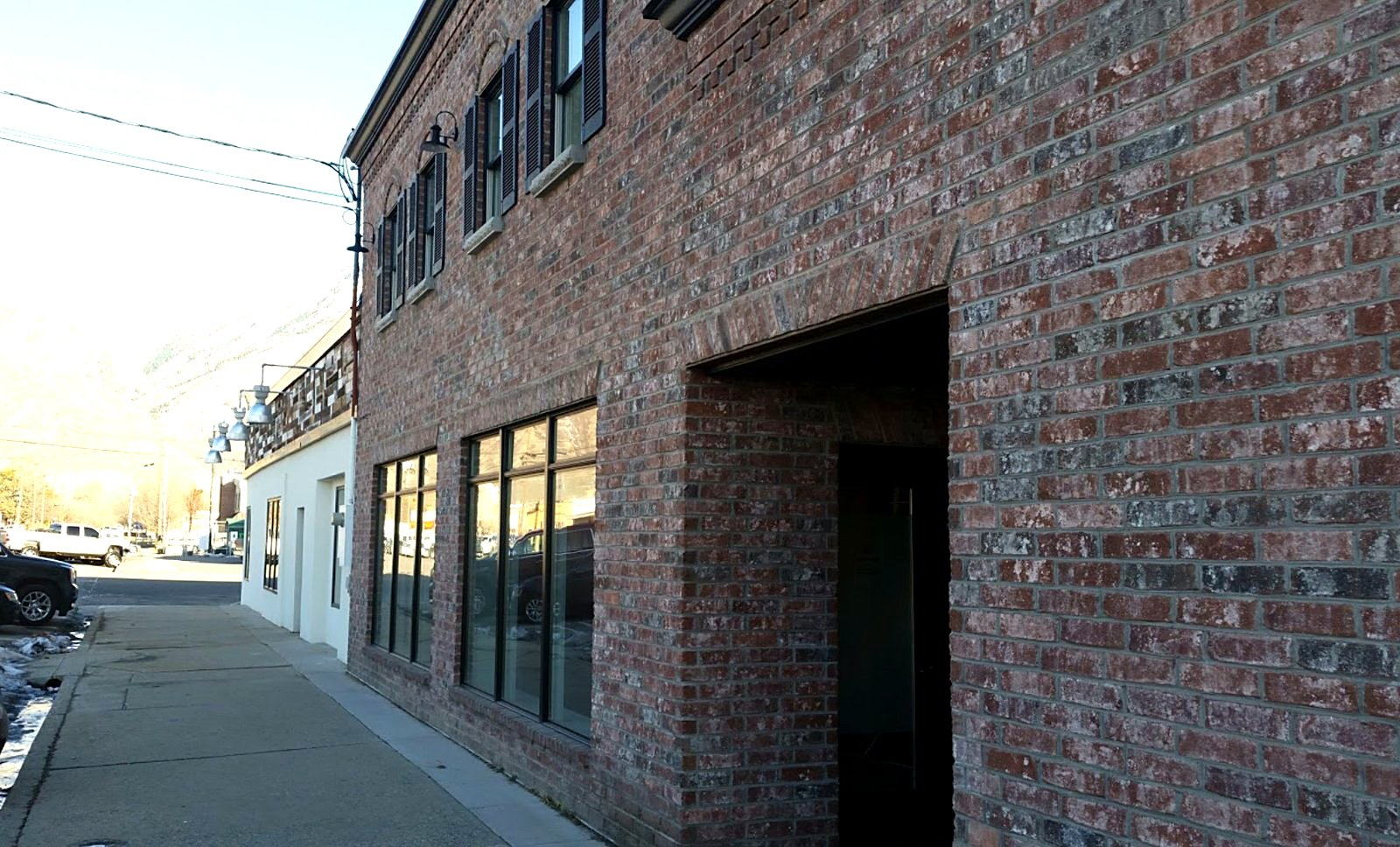 The renovated brick building at 125 W 500 S, Provo, home of Border & Square