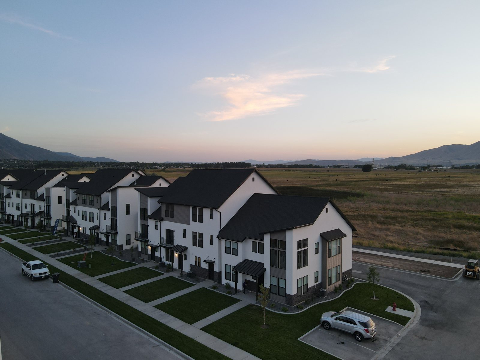 Townhomes at Arrowhead Park at sunset